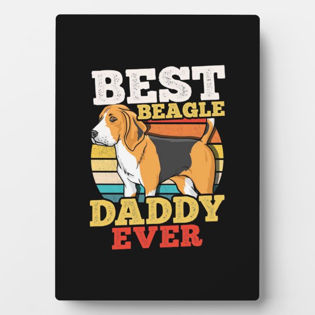 Best Beagle Dog Daddy Ever Fotoplatte (Vorderseite)