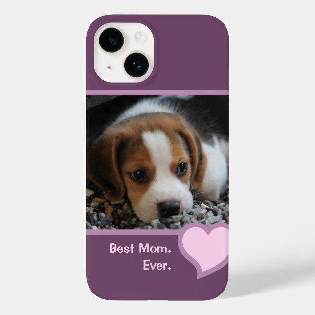 BEST BEAGLE MAMA JE PINK LILA PET DOG FOTO Case-Mate iPhone 14 HÜLLE (Rückseite)