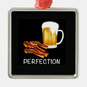 Best Beer and Bacon Ohrs und Requisiten! Silbernes Ornament