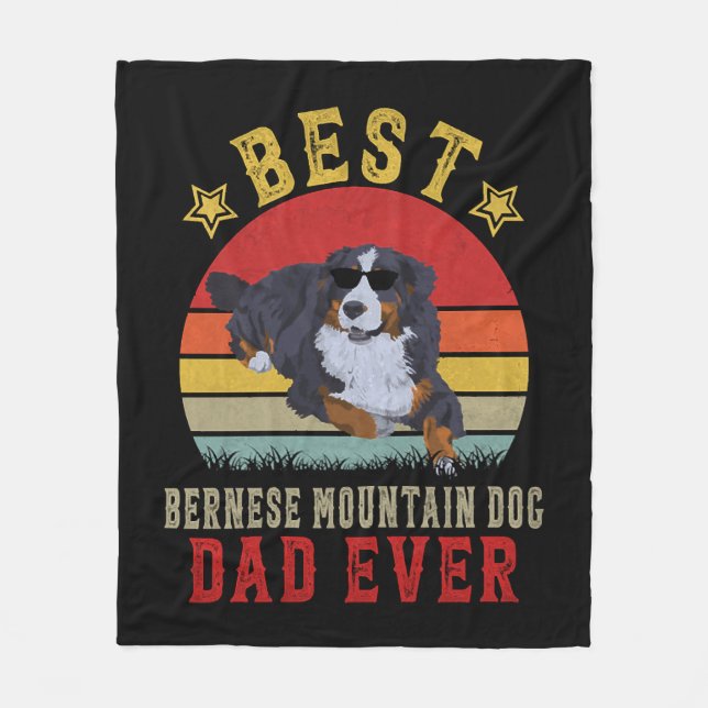 Best Bernese Mountain Dog Vater Fleecedecke (Vorderseite)