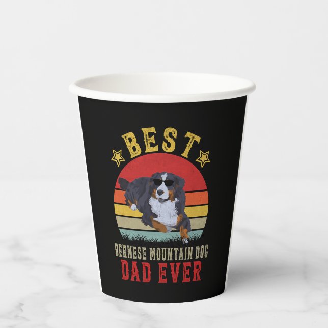 Best Bernese Mountain Dog Vater Pappbecher (Vorderseite)