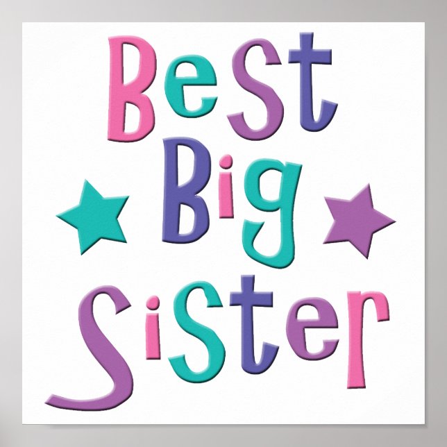 Best Big Sister Poster (Vorne)