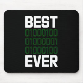 Best Binary DAD Ever Programmer Desk Mousepad