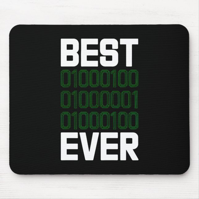 Best Binary DAD Ever Programmer Desk Mousepad (Vorne)
