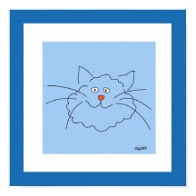 Best Blue Cat Poster Print