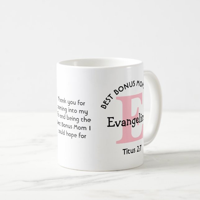 BEST-BONUS-MAMA JE Personalisiert Kaffeetasse (VorderseiteRechts)