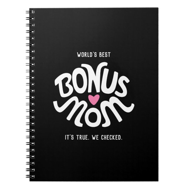 Best Bonus-Mama Typografie-Notebook Notizblock (Vorderseite)