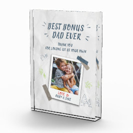 Best Bonus Vater Vathers Day Custom Stepdad Fotoblock