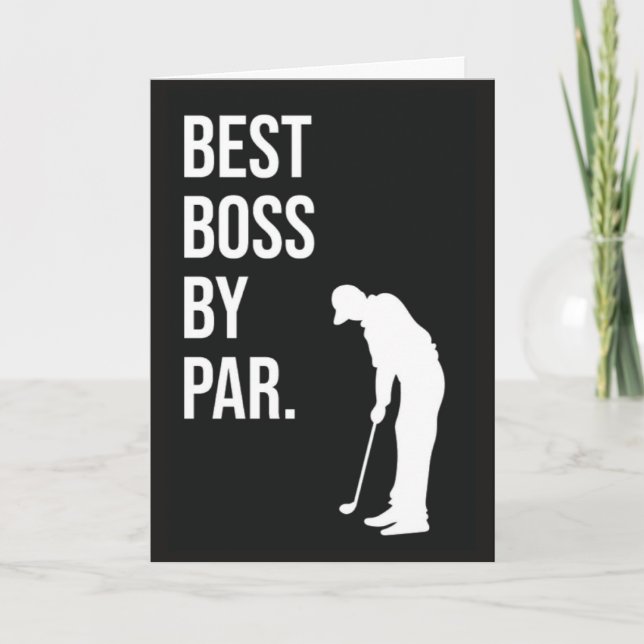 Best Boss by Par Funny Golf Cards für Arbeitgeber Karte (Vorderseite)