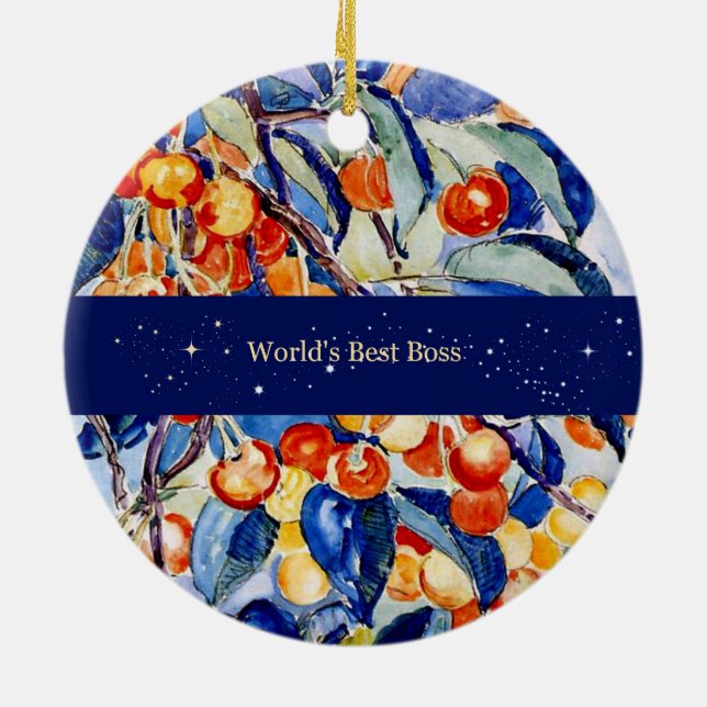 Best Boss der Welt (Theo van Rysselberghe Kunstwer Keramik Ornament (Hinten)