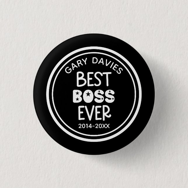 Best Boss Ever Button (Vorderseite)