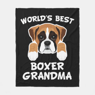 Best Boxer Oma Dog Granddog Fleecedecke