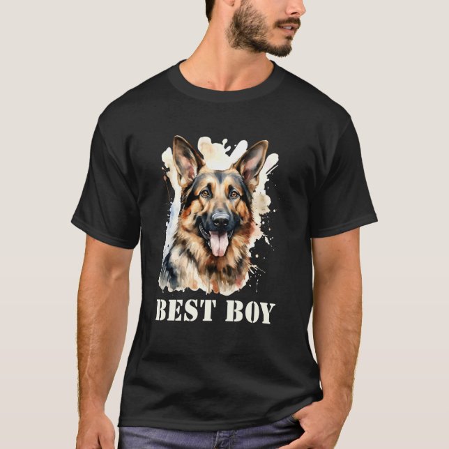 Best BOY, German Shepherd Dog Lover T-Shirt (Vorderseite)