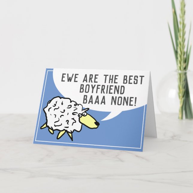 Best Boyfriend Bar None - Sheep Puff Karte (Vorderseite)