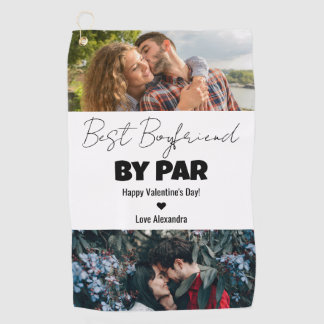Best Boyfriend By Par Happy Valentines Day Golfer Golfhandtuch
