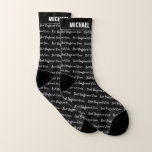 Best Boyfriend Ever | Fun All Over Print Socken<br><div class="desc">Unique socks quickly add texture, color and flair to any outfit. When you buy them for yourself, personalization puts on your unique stamp. They also make a thoughtful gift for anyone special in your life. These make a great Valentine's Day gift. Add your custom wording to this design by using...</div>