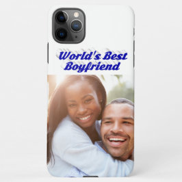 Best Boyfriend Foto mit blauen Text iPhone Case iPhone 11Pro Max Hülle