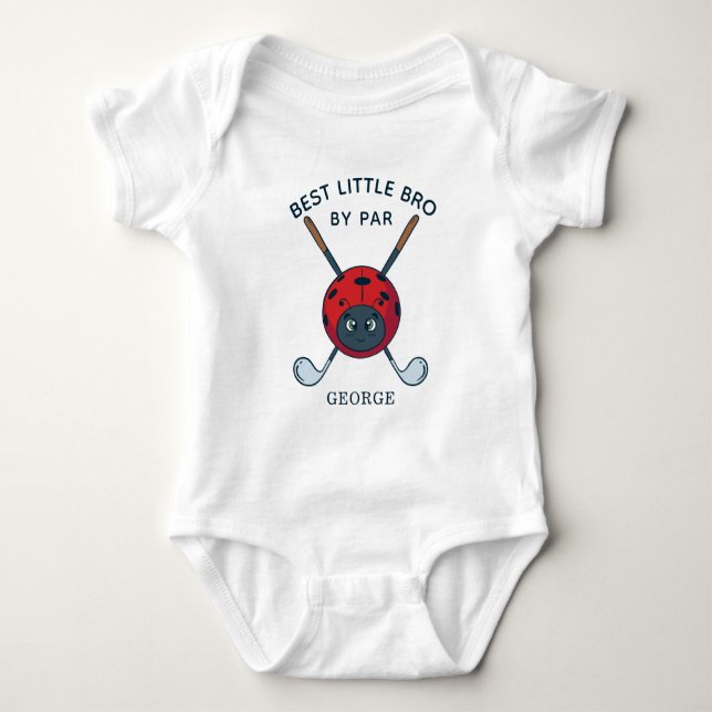 Best Brother by Par Baby Shower Golfbug Custom Baby Strampler (Vorderseite)