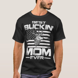 Best Buckin' Mama je USA Flag Hirschjagd T-Shirt