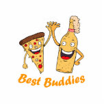 Best Buddies Pizza and Beer Freistehende Fotoskulptur<br><div class="desc">Best Buddies Pizza and Beer</div>