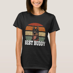 Best Buddy Retro Dog Motif Dog Breed Doberman T-Shirt