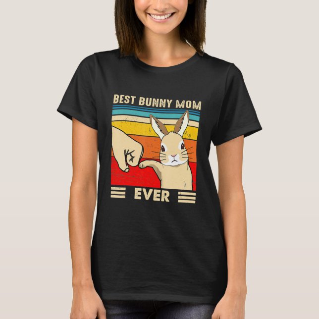 Best Bunny Mama je Rabbit Ostertag T-Shirt (Vorderseite)