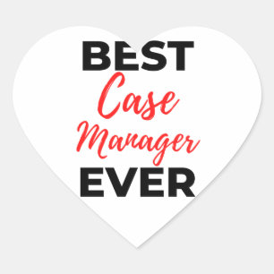 Best Case Manager Ever 2 Herz-Aufkleber