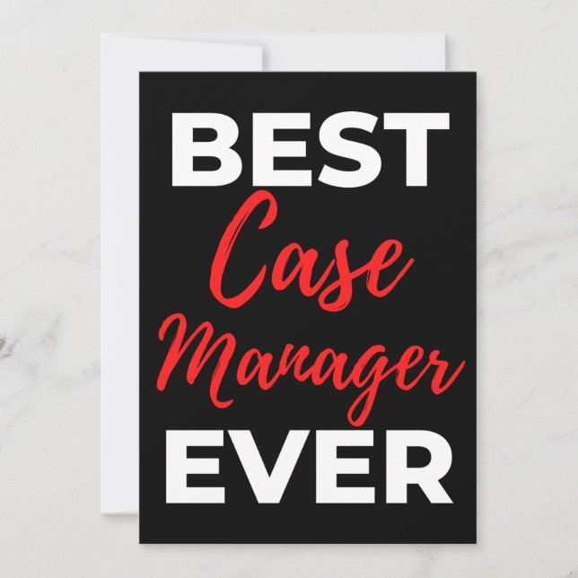 Best Case Manager für alle Zeiten Dankeskarte (Vorderseite)