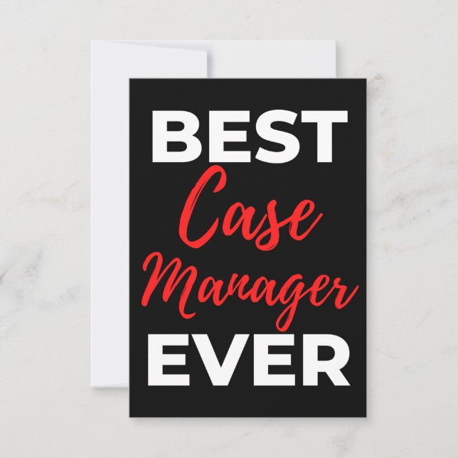 Best Case Manager für alle Zeiten Dankeskarte (Vorderseite)