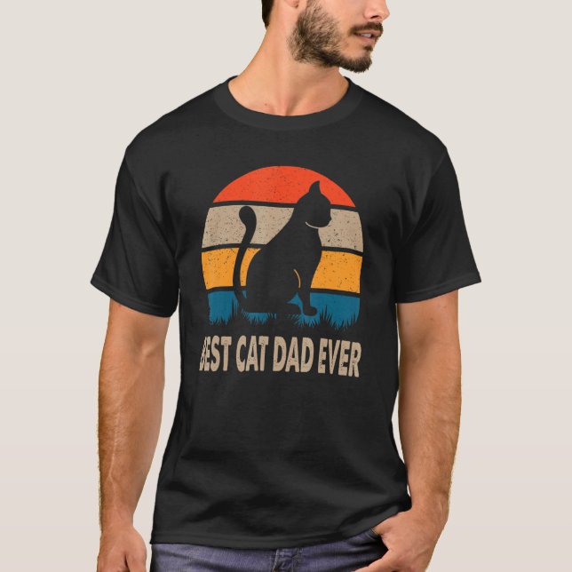 Best Cat Dad Ever  Cat Vintage T-Shirt (Vorderseite)