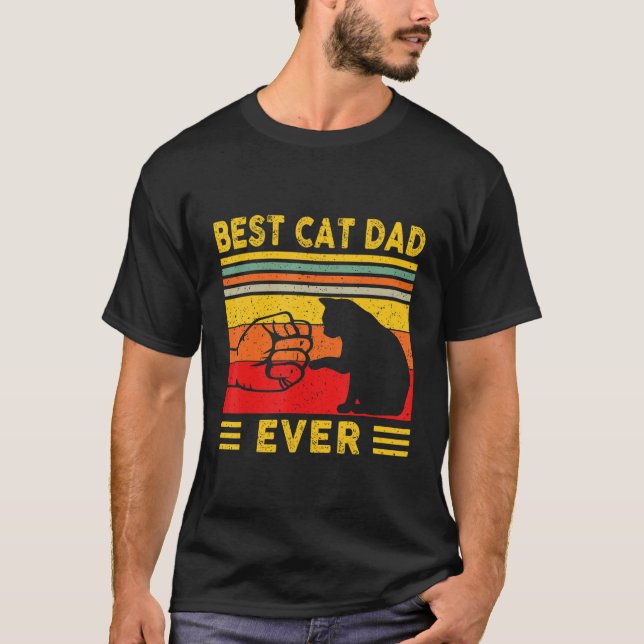 Best Cat Dad Ever tee Funny Cat Daddy Father's Day (Vorderseite)