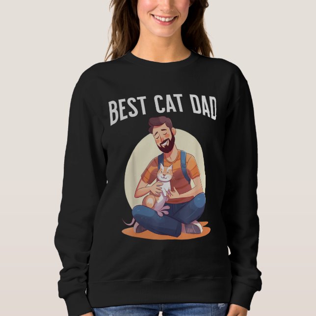 Best Cat Dad Sweatshirt (Vorderseite)