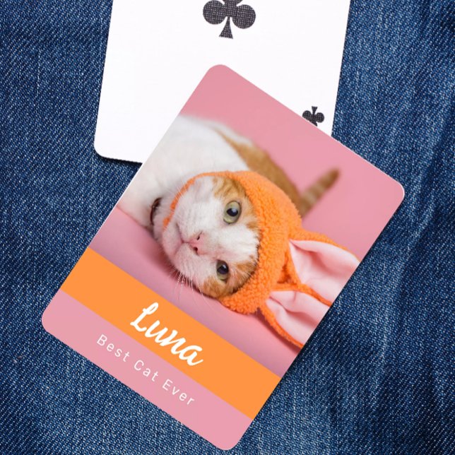 Best Cat Ever Personalized Poker Cards Spielkarten (Von Creator hochgeladen)