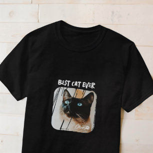 Best Cat Ever Pet's Modern Grunge Cooles Foto Paw T-Shirt
