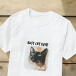 Best Cat Ever Pet's Modern Grunge Cooles Foto Paw T-Shirt<br><div class="desc">Dieses einfache und moderne Design besteht aus einer modernen, einfachen, spielerischen Schrift-Typografie. Fügen Sie ein benutzerdefiniertes Foto für Begleiter hinzu.</div>