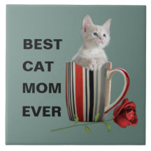 Best Cat Mama Ever kited Kaffee Tasse Blume modern