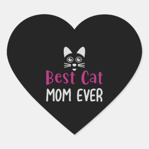 BEST CAT-MAMA JE Herz-Aufkleber