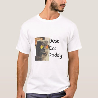 Best cat mom dad add cat photo name gift template  T-Shirt