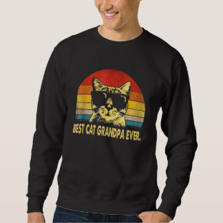 Best Cat Opa Ever Vintag Vatertag T-Shirt Sweatshirt