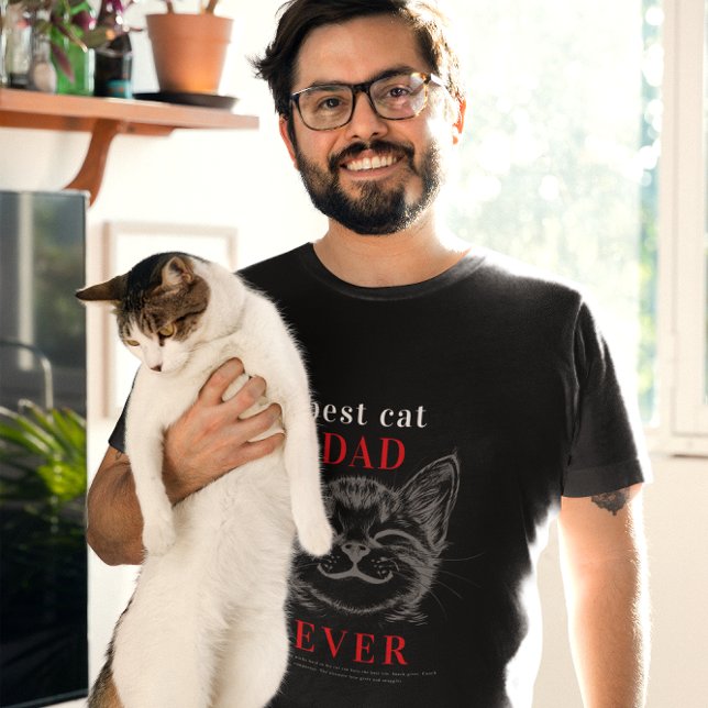 Best Cat Vater Definition | Niedliche Katzenwand T-Shirt (Von Creator hochgeladen)