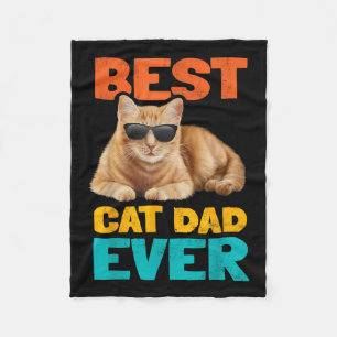 Best Cat Vater Ever Funny Cat Owner Tabby Birthday Fleecedecke
