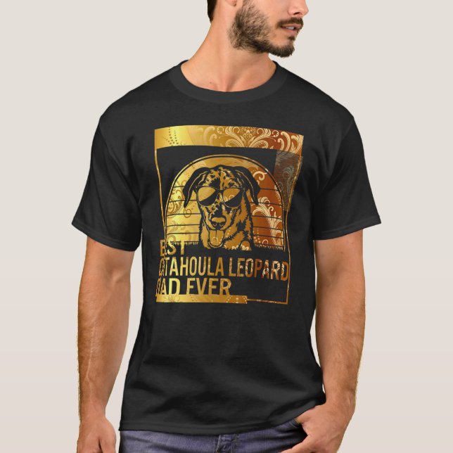 Best Catahoula Leopard Vater Ever dog dad de men D T-Shirt (Vorderseite)