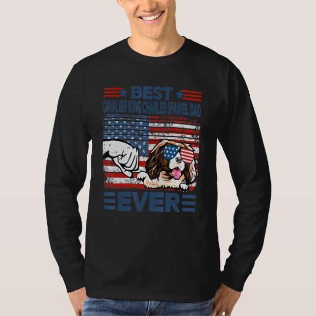 Best Cavalier King Charles Spaniel Vater je Americ T-Shirt (Vorderseite)