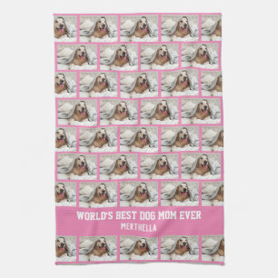 BEST CHIEN PERSONNALISÉ MOM JAMAIS Photo Serviette