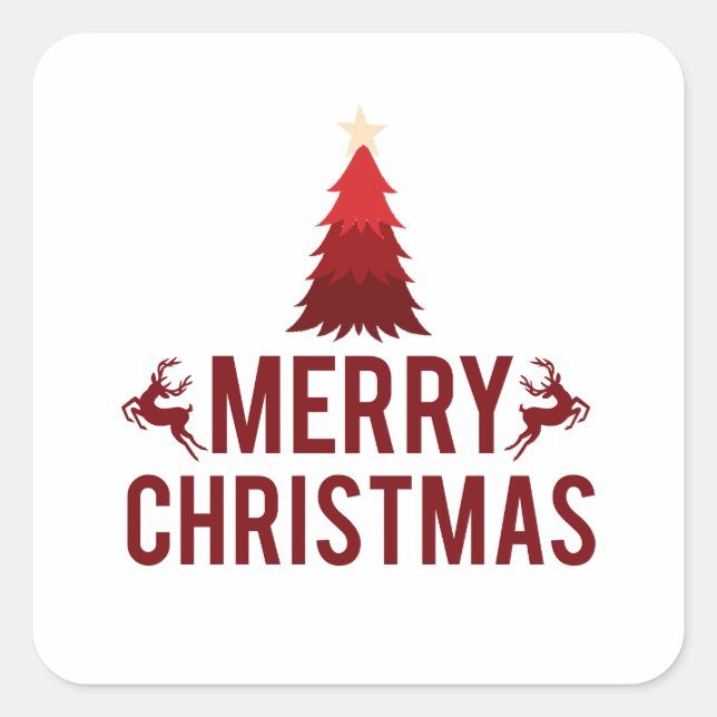 Best Christmas Celebration Ideas Holiday Season Quadratischer Aufkleber (Vorderseite)