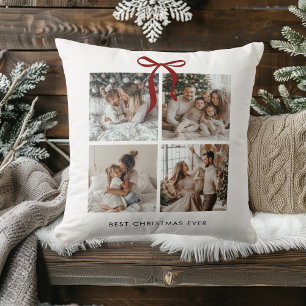 Best Christmas Ever Foto Collage   Familiengeschen Kissen