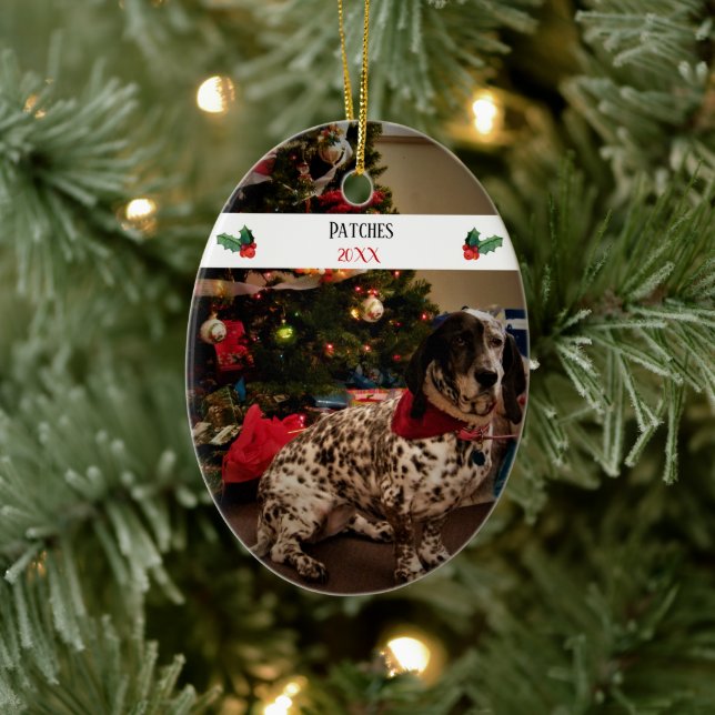 Best Christmas Ever Pet Foto Template Keramik Ornament (Baum)