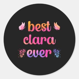Best Clara je Clara Name Runder Aufkleber
