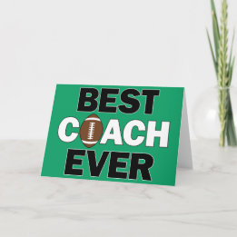 Best Coach Ever Football Trainer Sportteam Dankeskarte