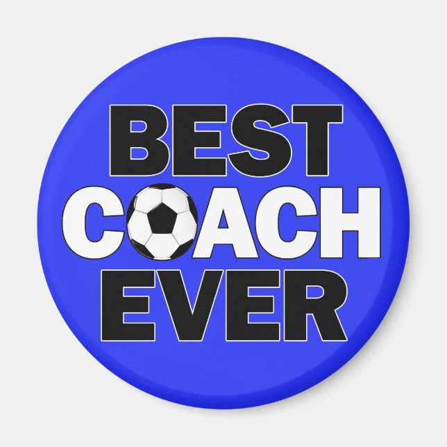 BEST COACH EVER Fußball Team Trainer Magnet (Vorne)
